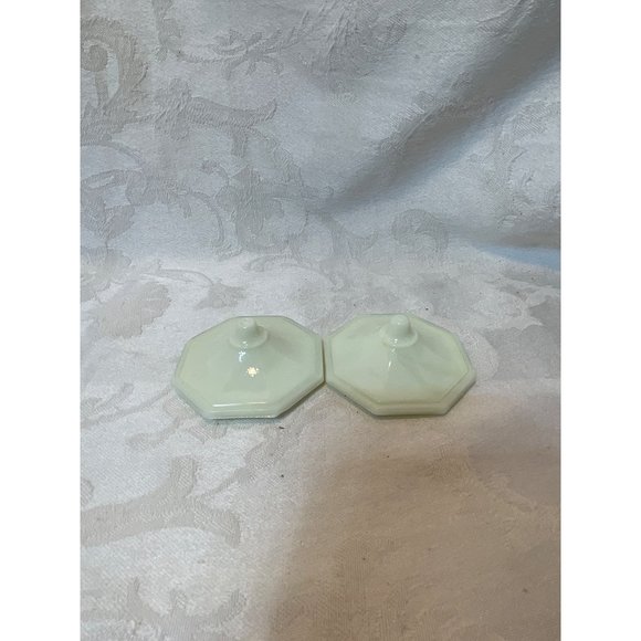 Lids Akro Agate Uranium Glass 2.5”  Childs Dishes Covers - Picture 3 of 3